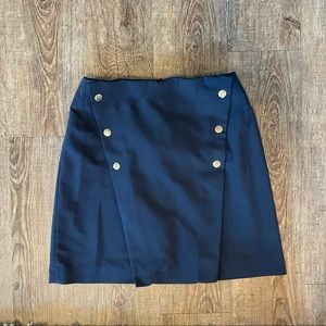 Zara 🌸 | navy blue buttoned down XS high waisted Skirt
